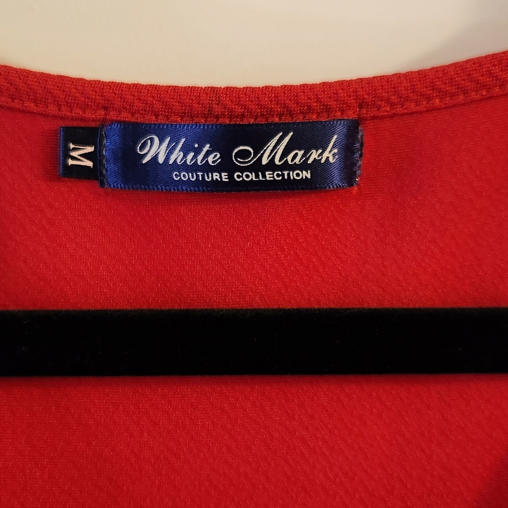 White Mark Bold Red Couture Collection Dress